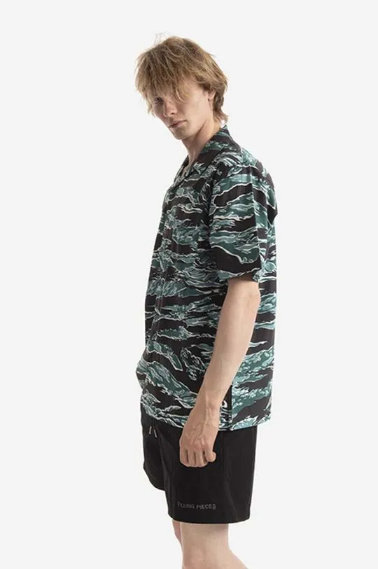 Maharishi cotton shirt Tigerskins x Warhol men's black color