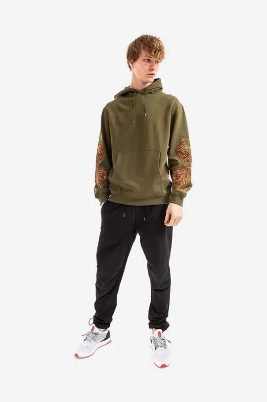 Maharishi cotton sweatshirt Maharishi 8031 OLIVE men's green color