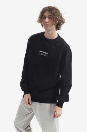 Maharishi cotton sweatshirt men's black color