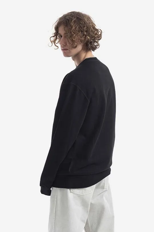 Maharishi cotton sweatshirt men's black color