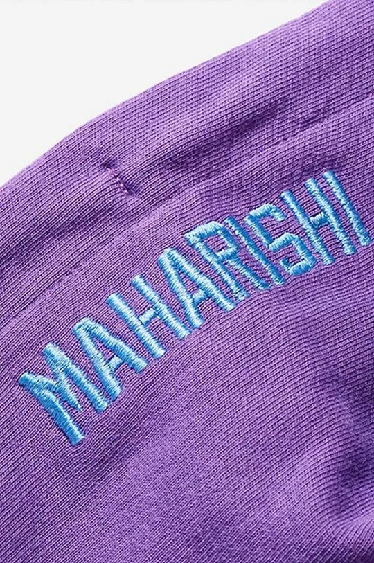 Maharishi cotton sweatshirt men's violet color