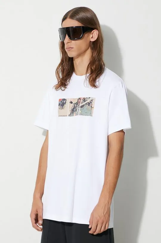 Maharishi cotton t-shirt Kuroko Organic T-Shirt white color 1071