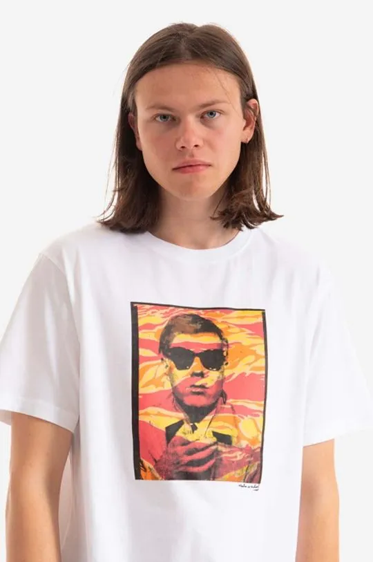 Maharishi cotton T-shirt Warhol Polaroid Portrait T-shirt OCJ white color