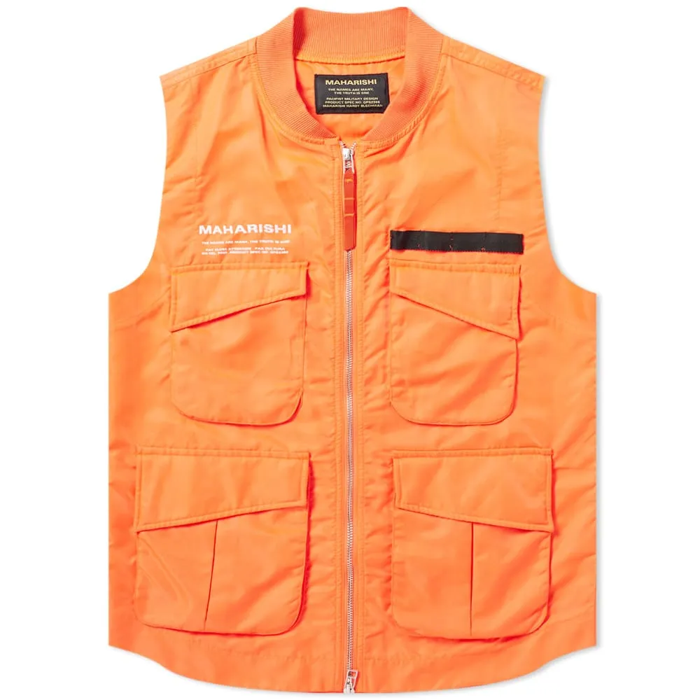 Maharishi x XL Recordings Utility VestOrange