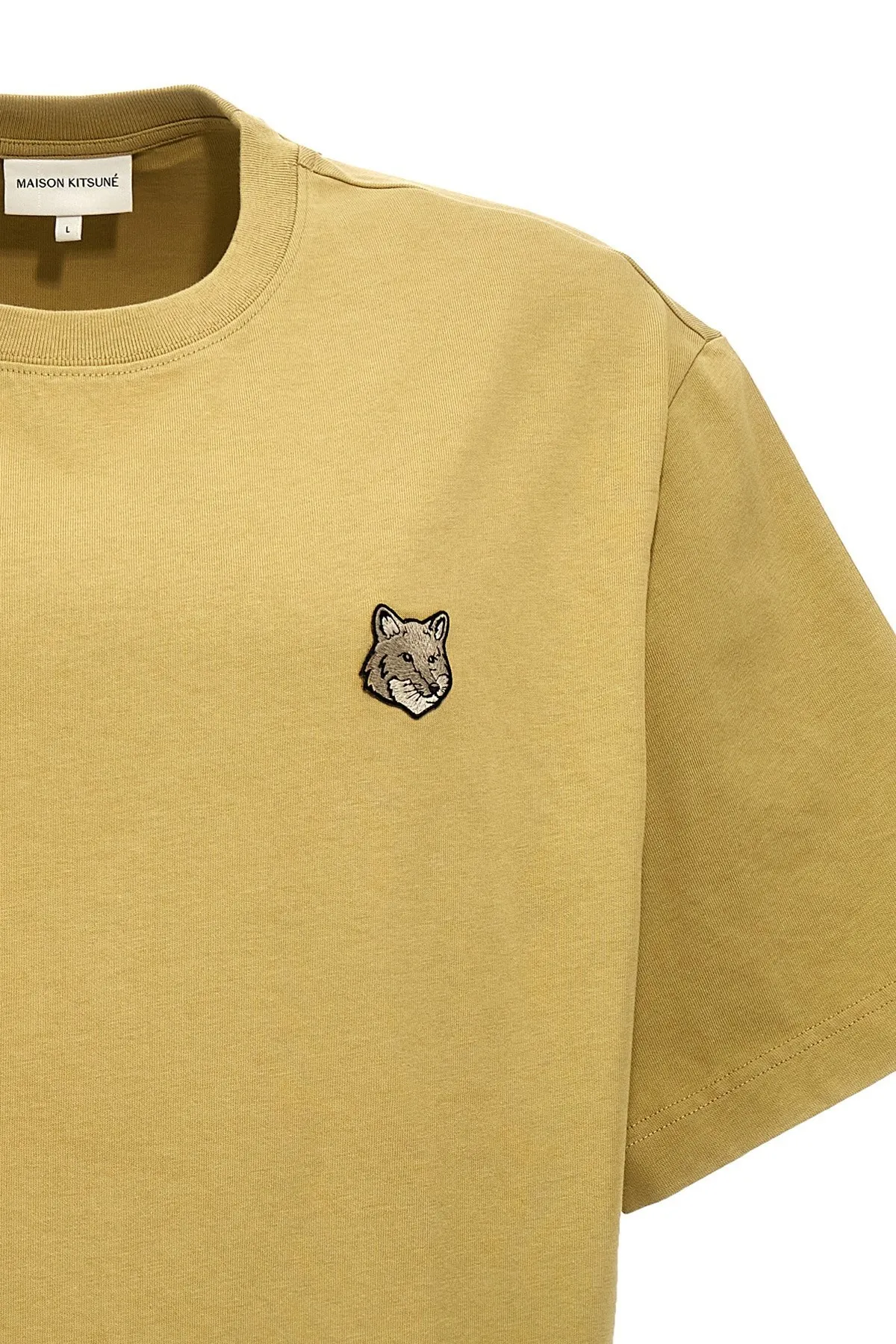 MAISON KITSUNE  |Crew Neck Plain Other Animal Patterns Cotton Short Sleeves