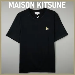 MAISON KITSUNE  |Crew Neck Street Style Cotton Short Sleeves Logo Designers