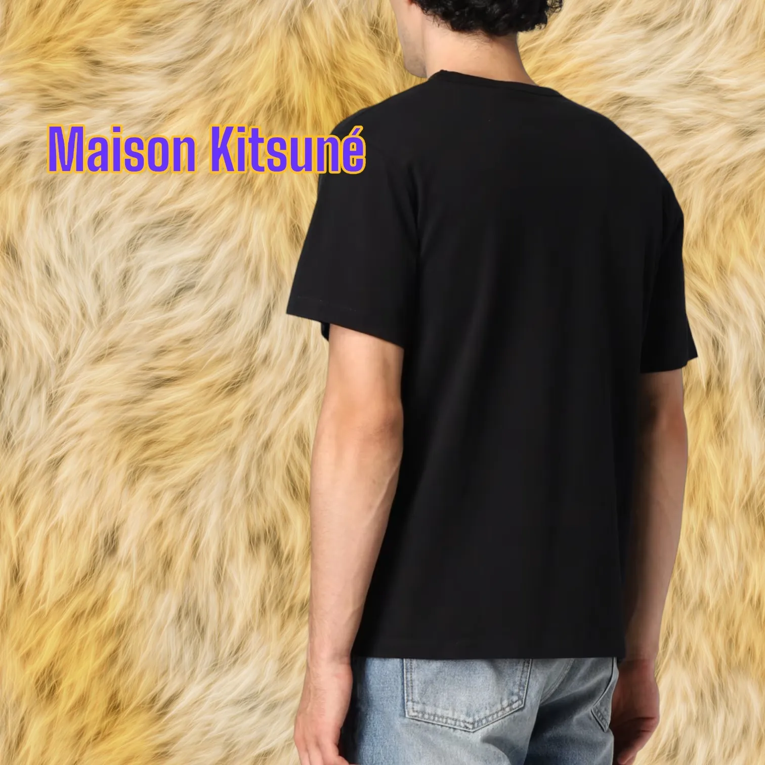 MAISON KITSUNE  |Crew Neck Street Style Plain Cotton Short Sleeves Logo