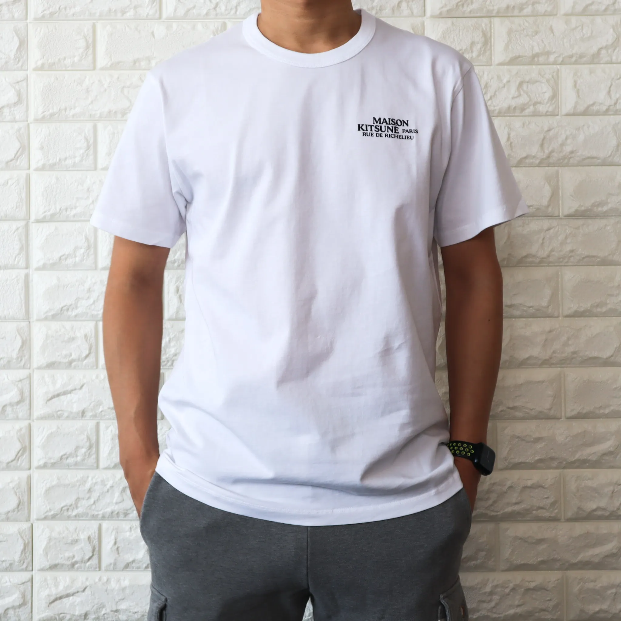 MAISON KITSUNE  |Crew Neck Unisex Plain Cotton Short Sleeves Logo Designers