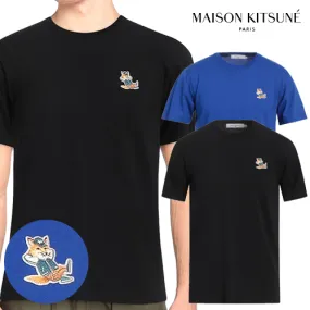 MAISON KITSUNE  |Crew Neck Unisex Plain Other Animal Patterns Cotton