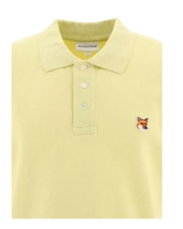 MAISON KITSUNE  |Plain Cotton Short Sleeves Logo Designers Polos