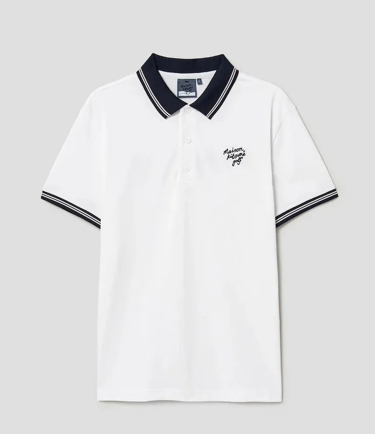 MAISON KITSUNE  |Street Style Plain Short Sleeves Logo Designers Polos