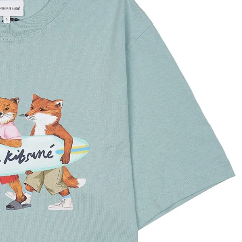 MAISON KITSUNE  |Street Style U-Neck Plain Other Animal Patterns Cotton