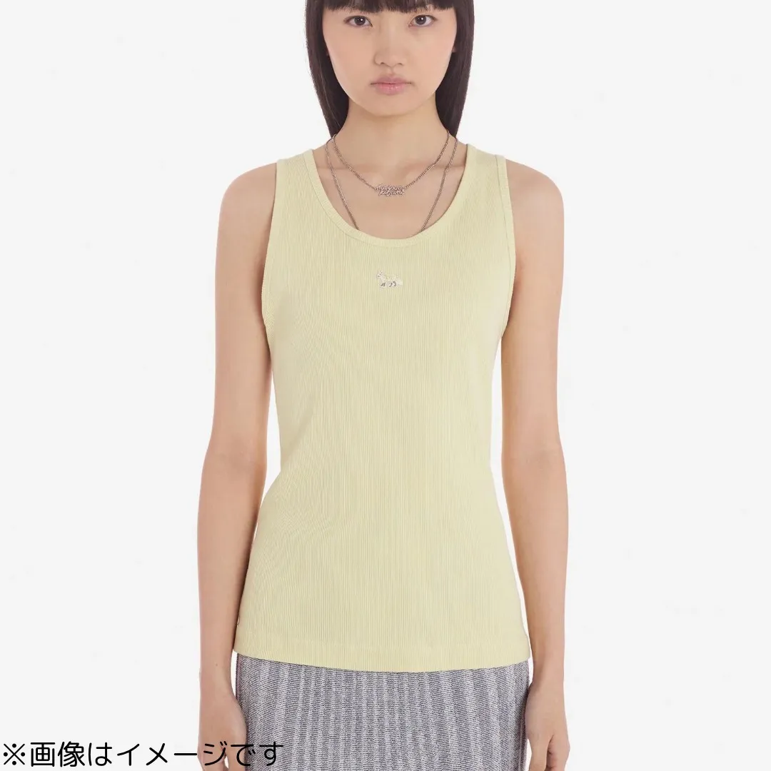 MAISON KITSUNE  |U-Neck Plain Cotton Tanks & Camisoles