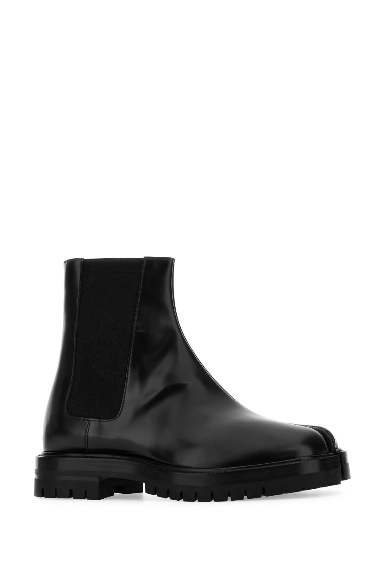 Maison Margiela Black Leather Tabi County Chelsea Ankle Boots