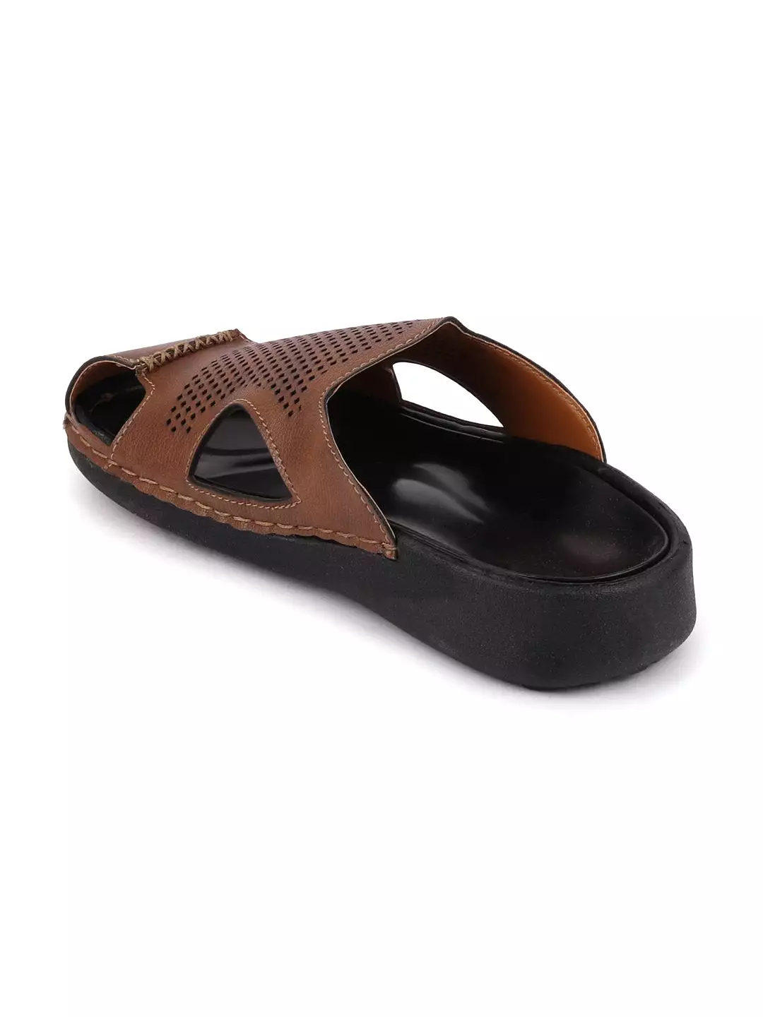 Men Tan Casual Slip-On Fishermen Sandals