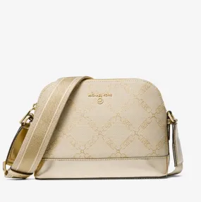 Michael Kors Jet Set Large Metallic Empire Logo Jacquard Dome Crossbody Bag