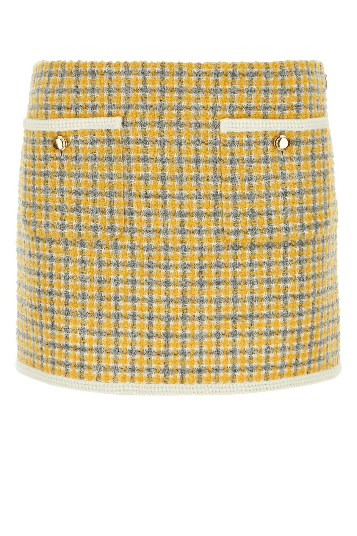 Miu Miu Two Tone Boucl Mini Skirt