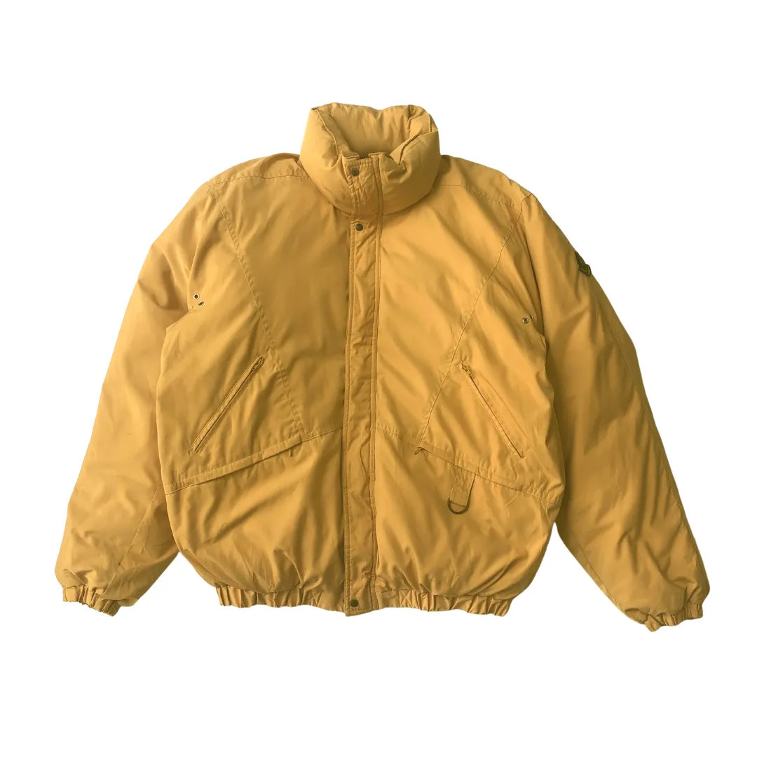 Moncler Asics Vintage 1980s Japan Yellow Puffer Jacket XL