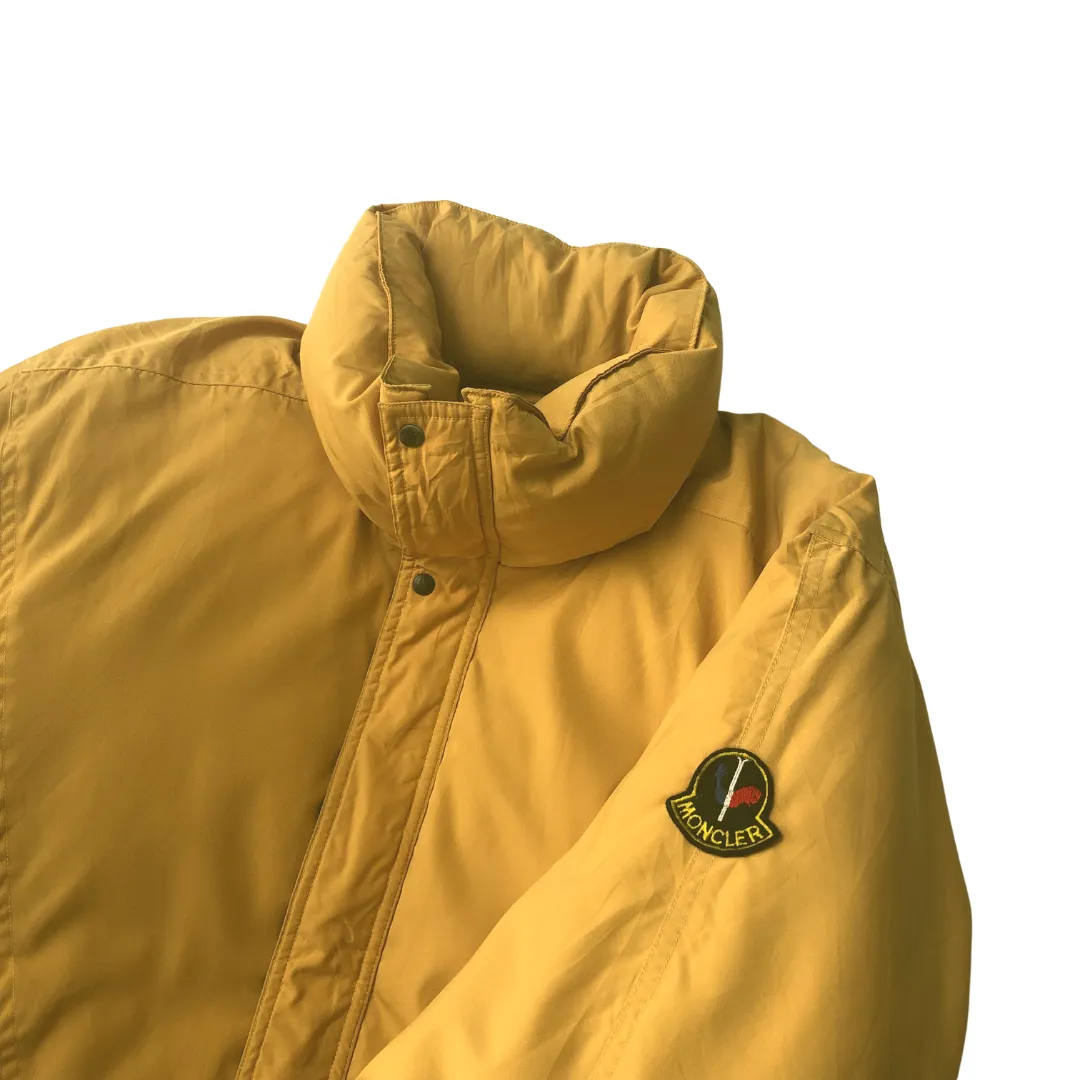 Moncler Asics Vintage 1980s Japan Yellow Puffer Jacket XL