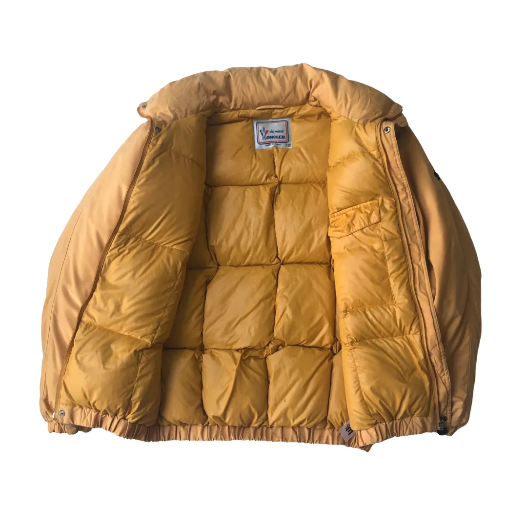 Moncler Asics Vintage 1980s Japan Yellow Puffer Jacket XL