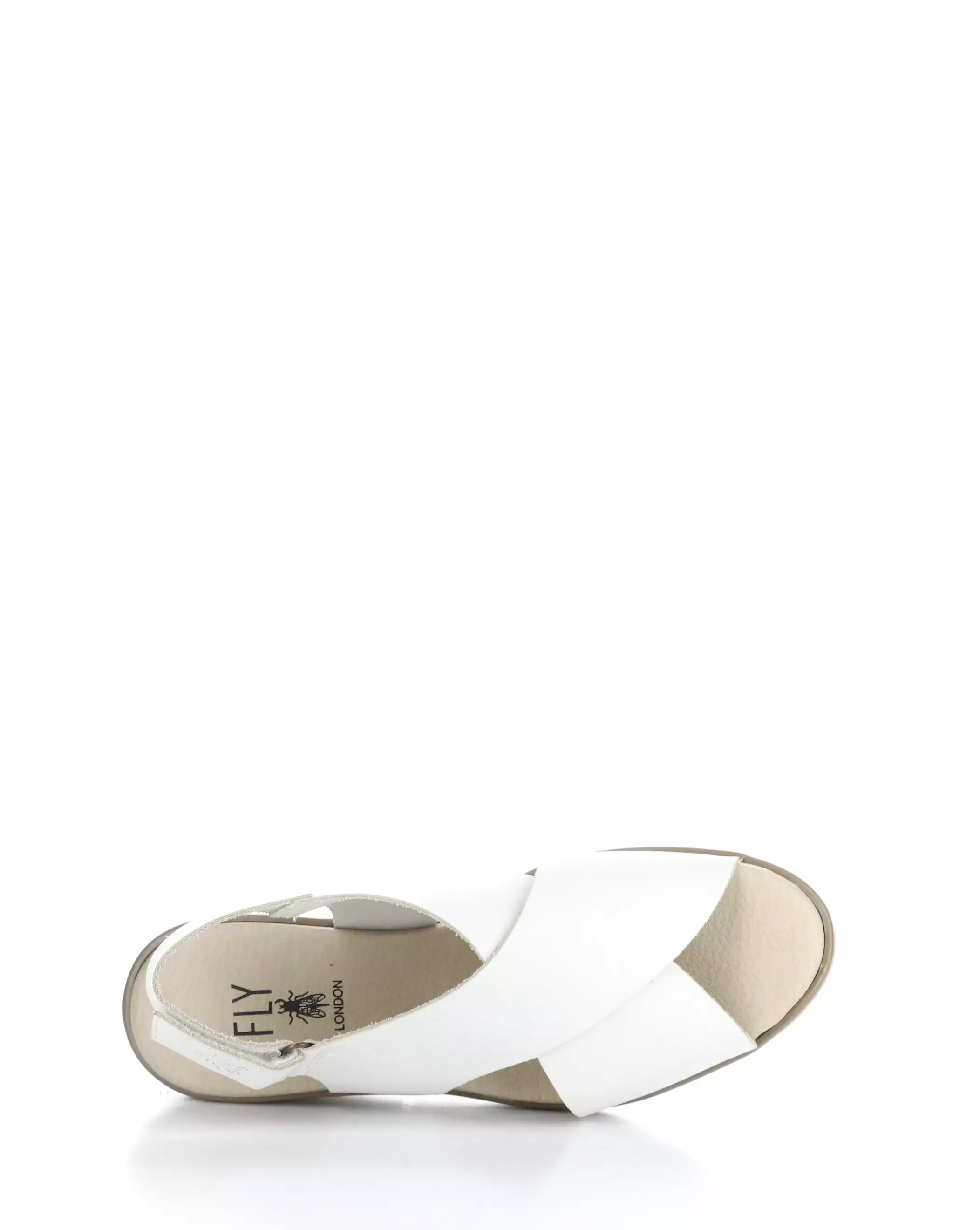 NABI058FLY 001 WHITE Round Toe Sandals