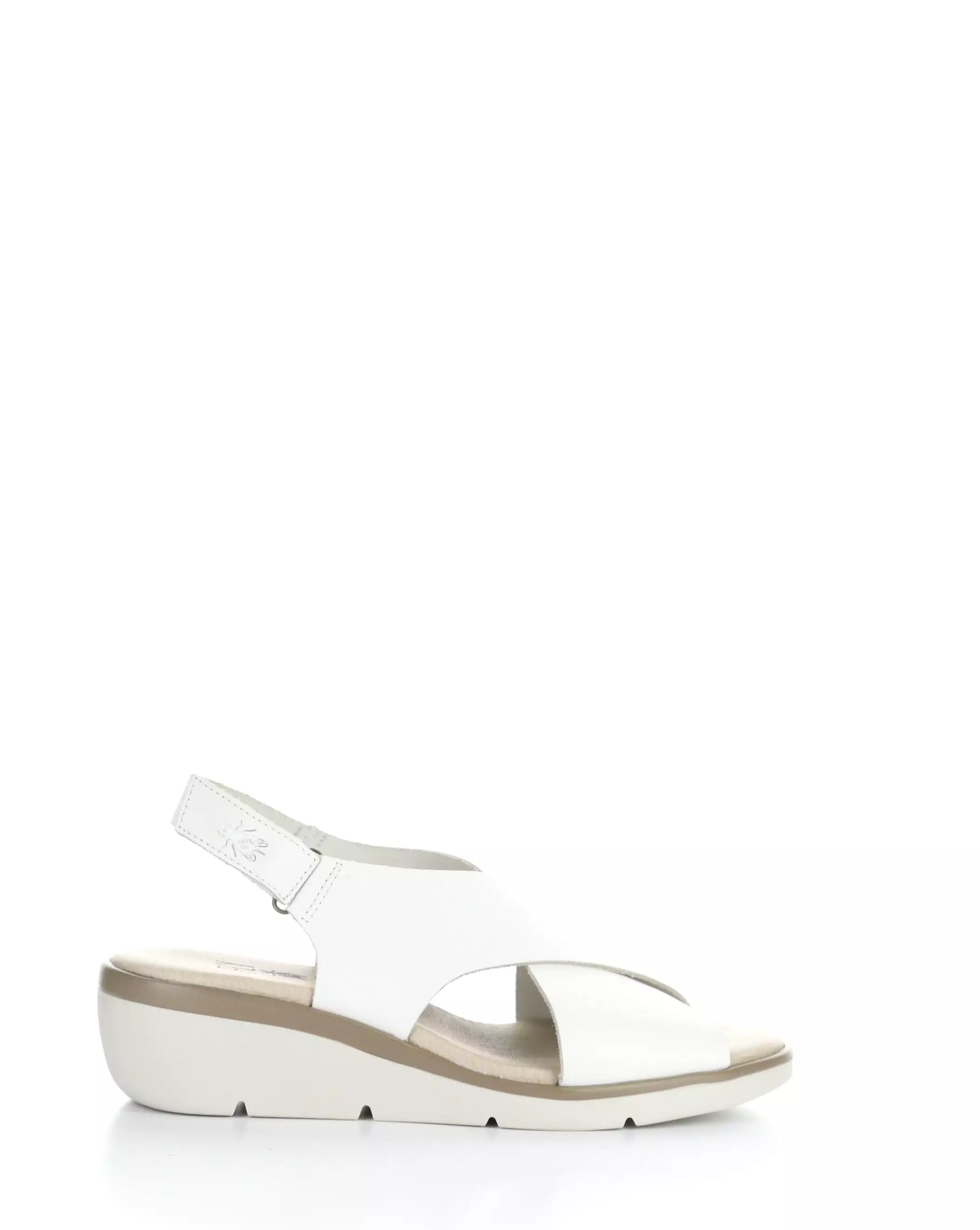 NABI058FLY 001 WHITE Round Toe Sandals