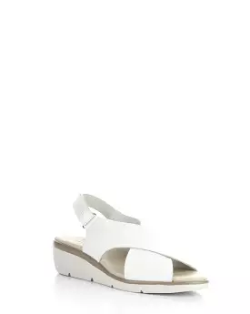 NABI058FLY 001 WHITE Round Toe Sandals