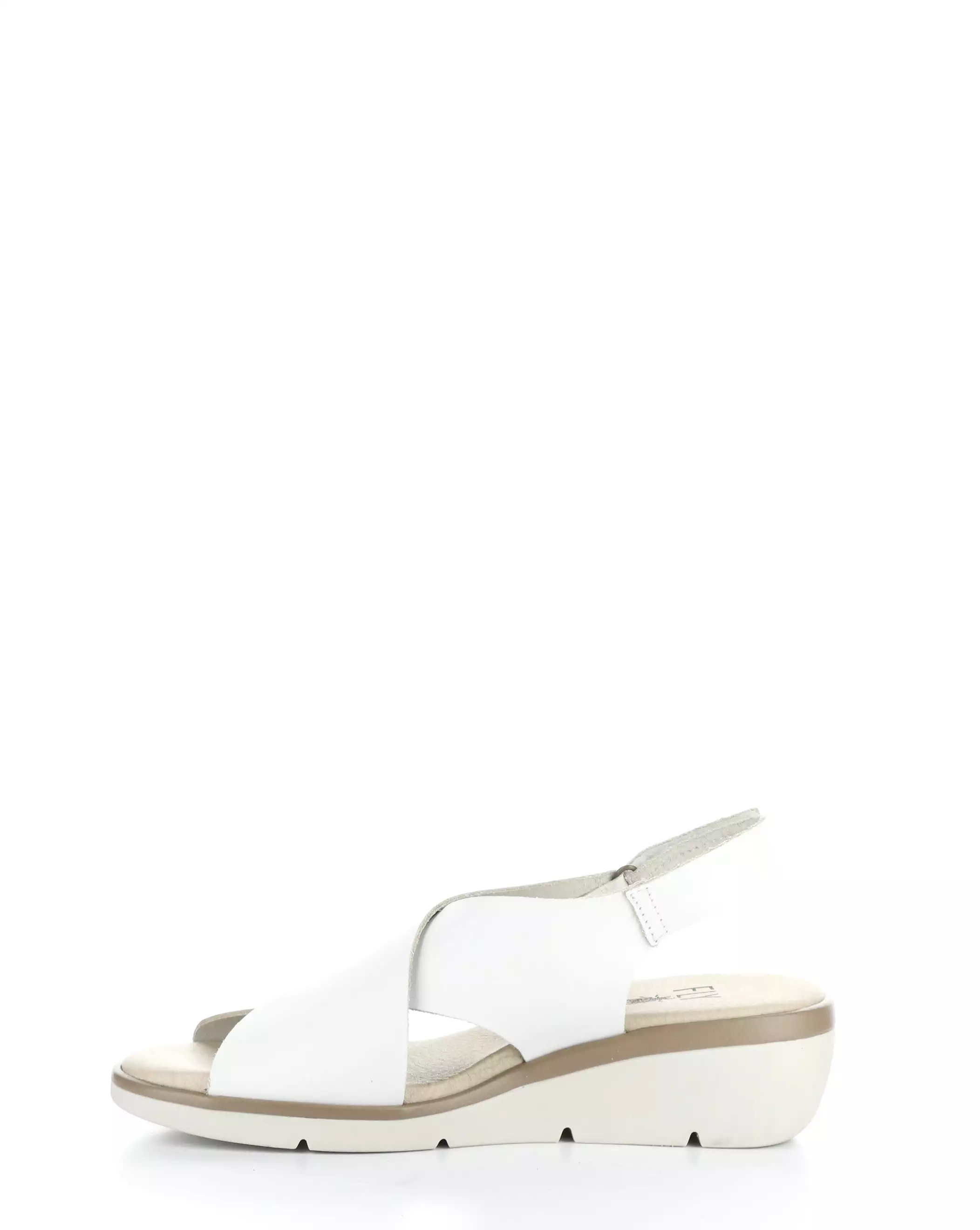 NABI058FLY 001 WHITE Round Toe Sandals