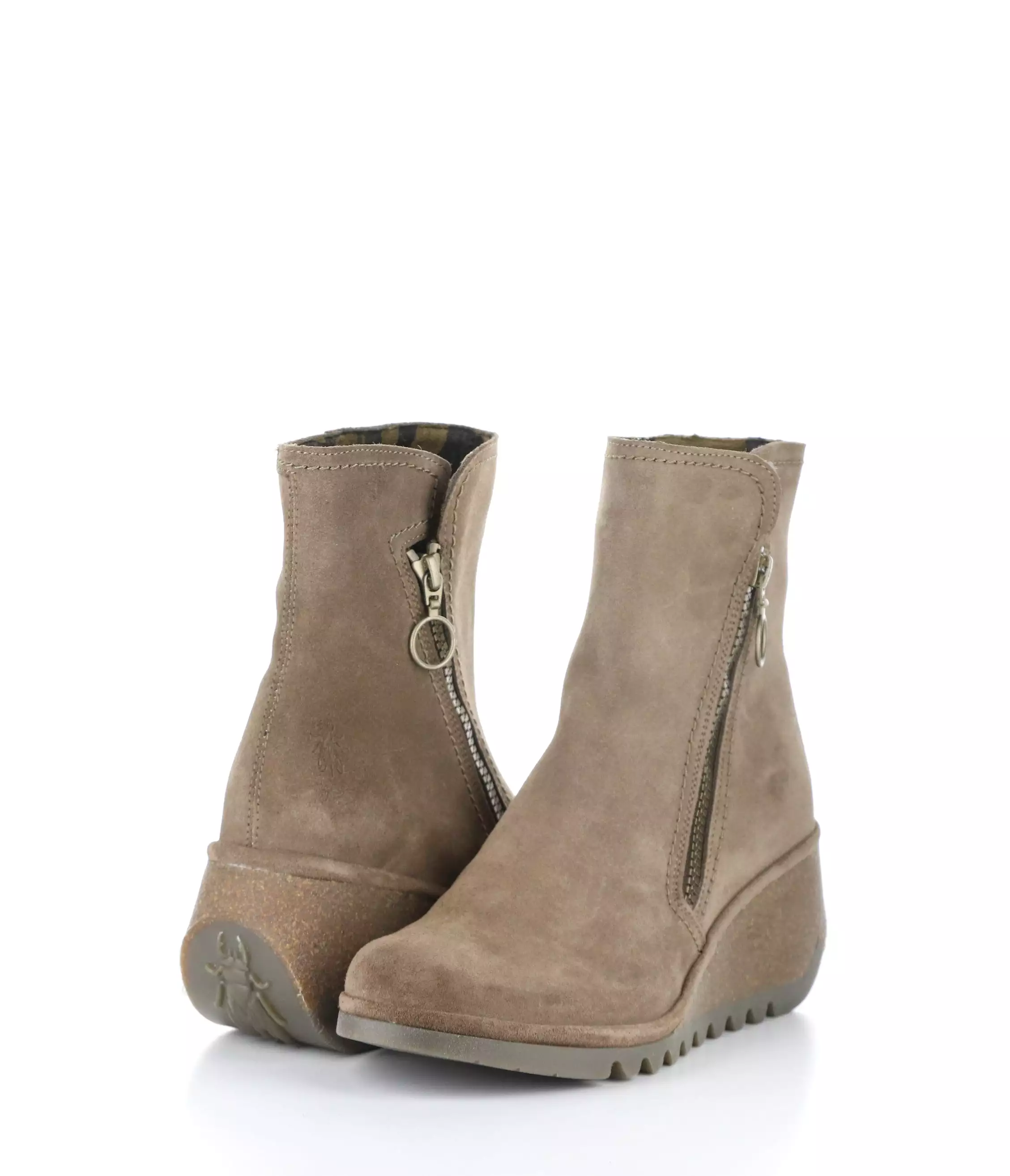 NELA407FLY 004 TAUPE Round Toe Boots