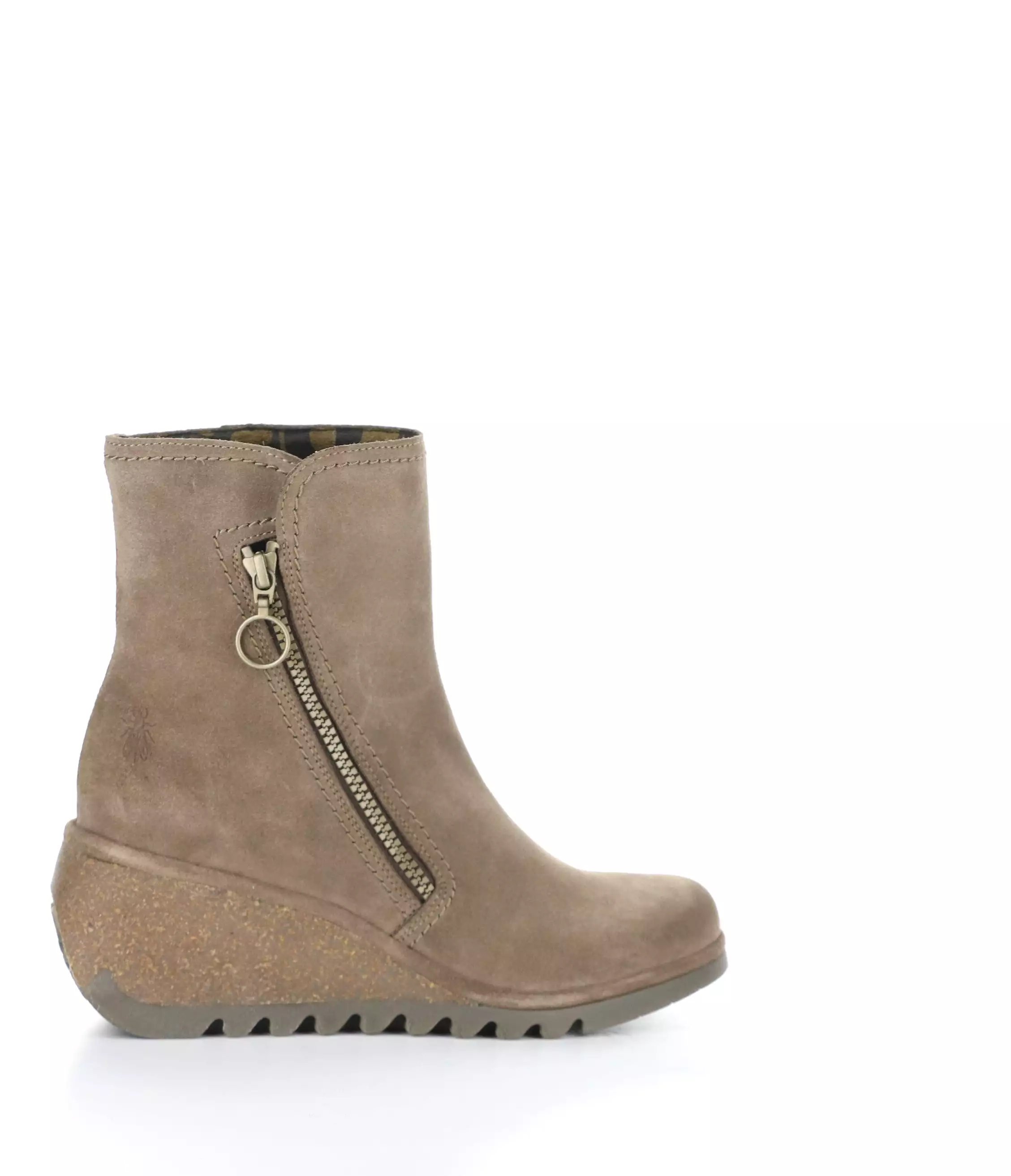 NELA407FLY 004 TAUPE Round Toe Boots