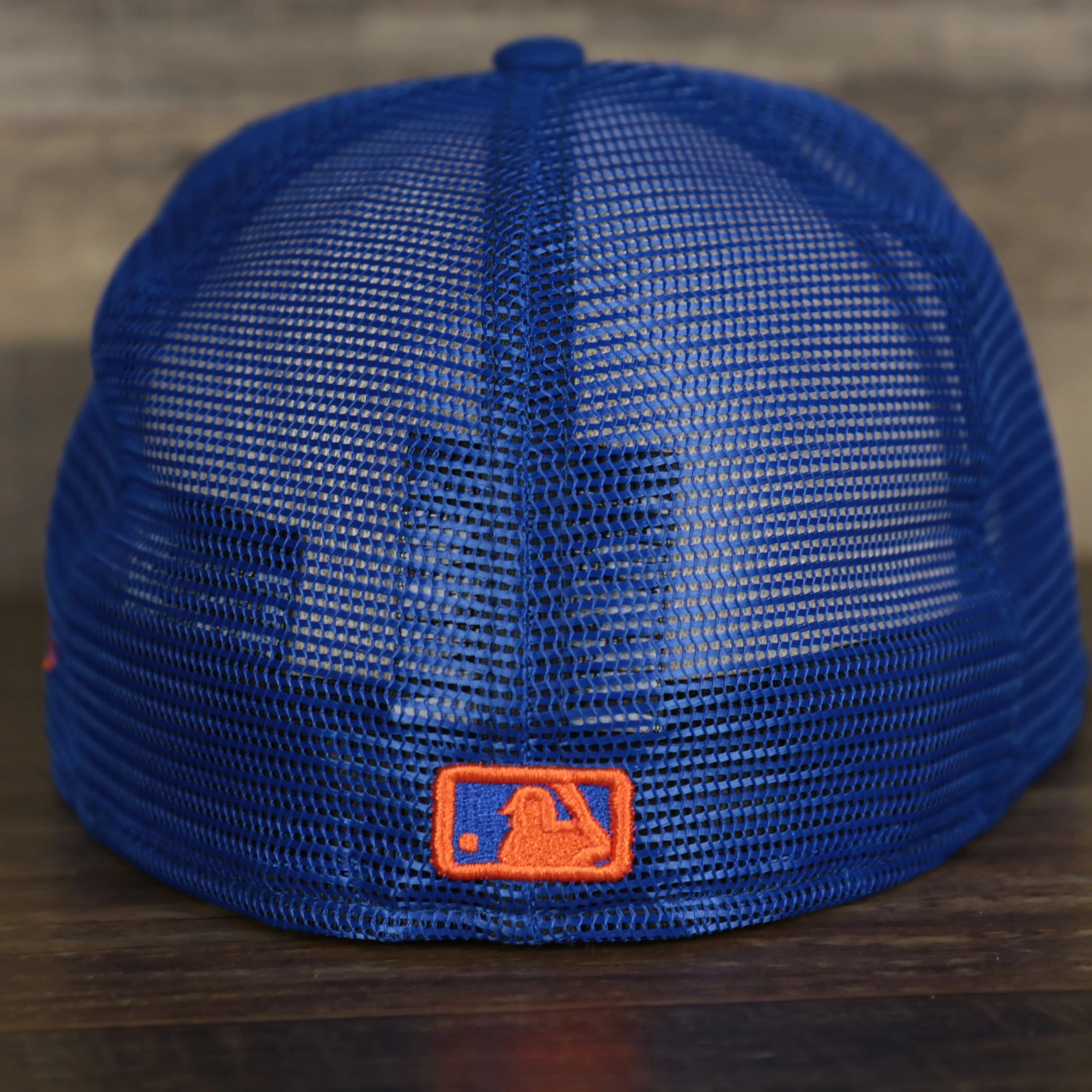 New York Mets Onfield 2022 Batting Practice 59Fifty Trucker Hat | Blue