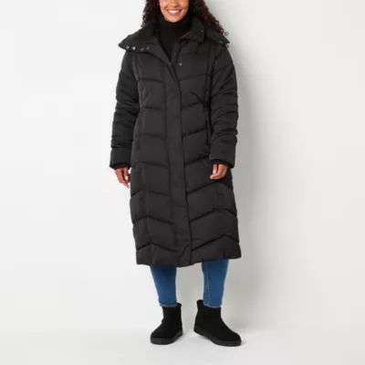 new!St. John's Bay Womens Petite Heavyweight Puffer Jacket