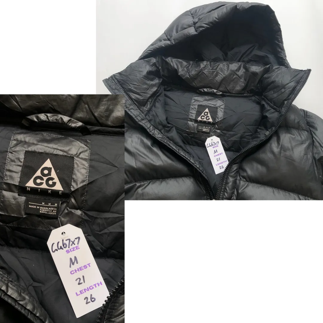 Nike ACG Vintage Black Down Puffer Jacket Medium