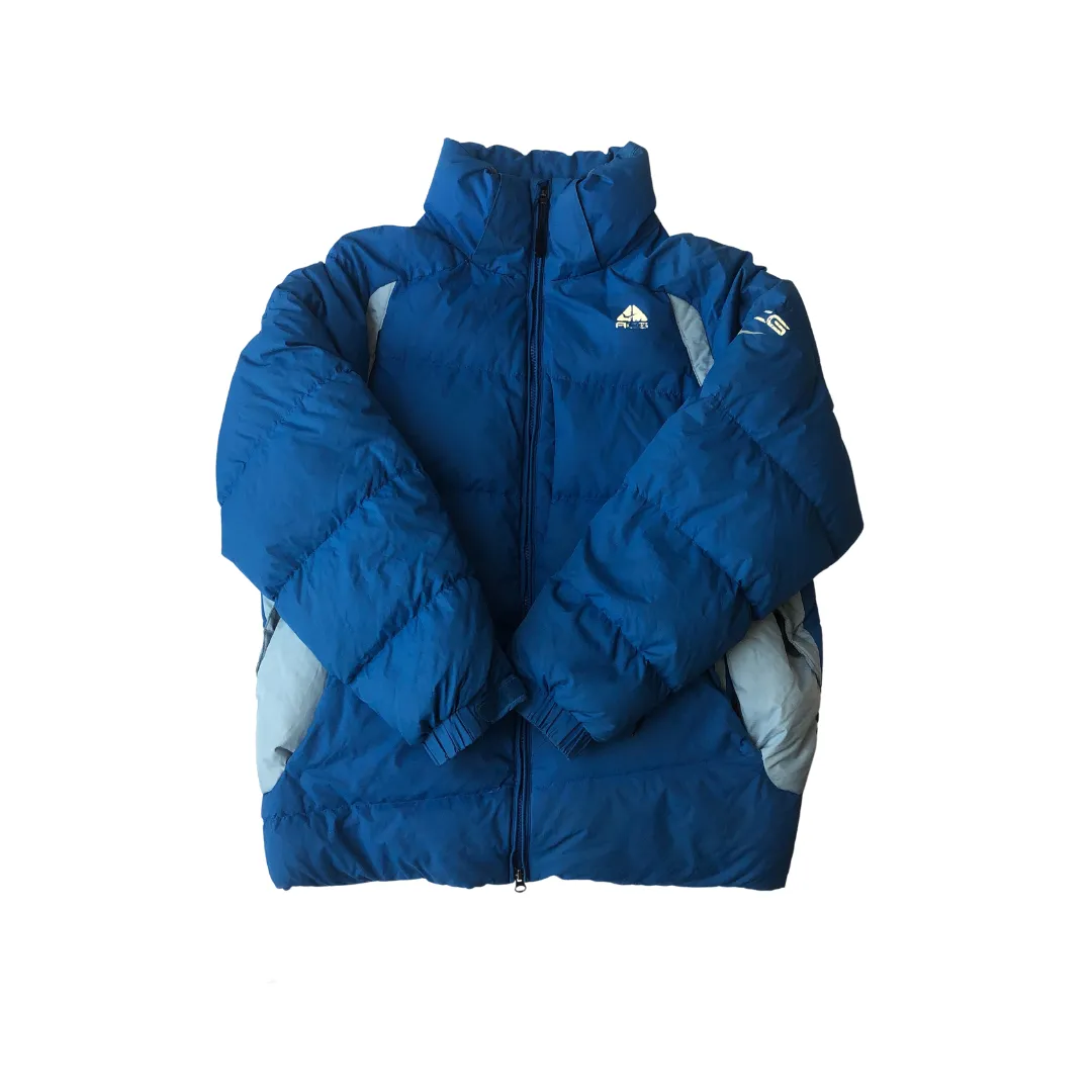 Nike ACG Vintage Blue Down Puffer Jacket Large