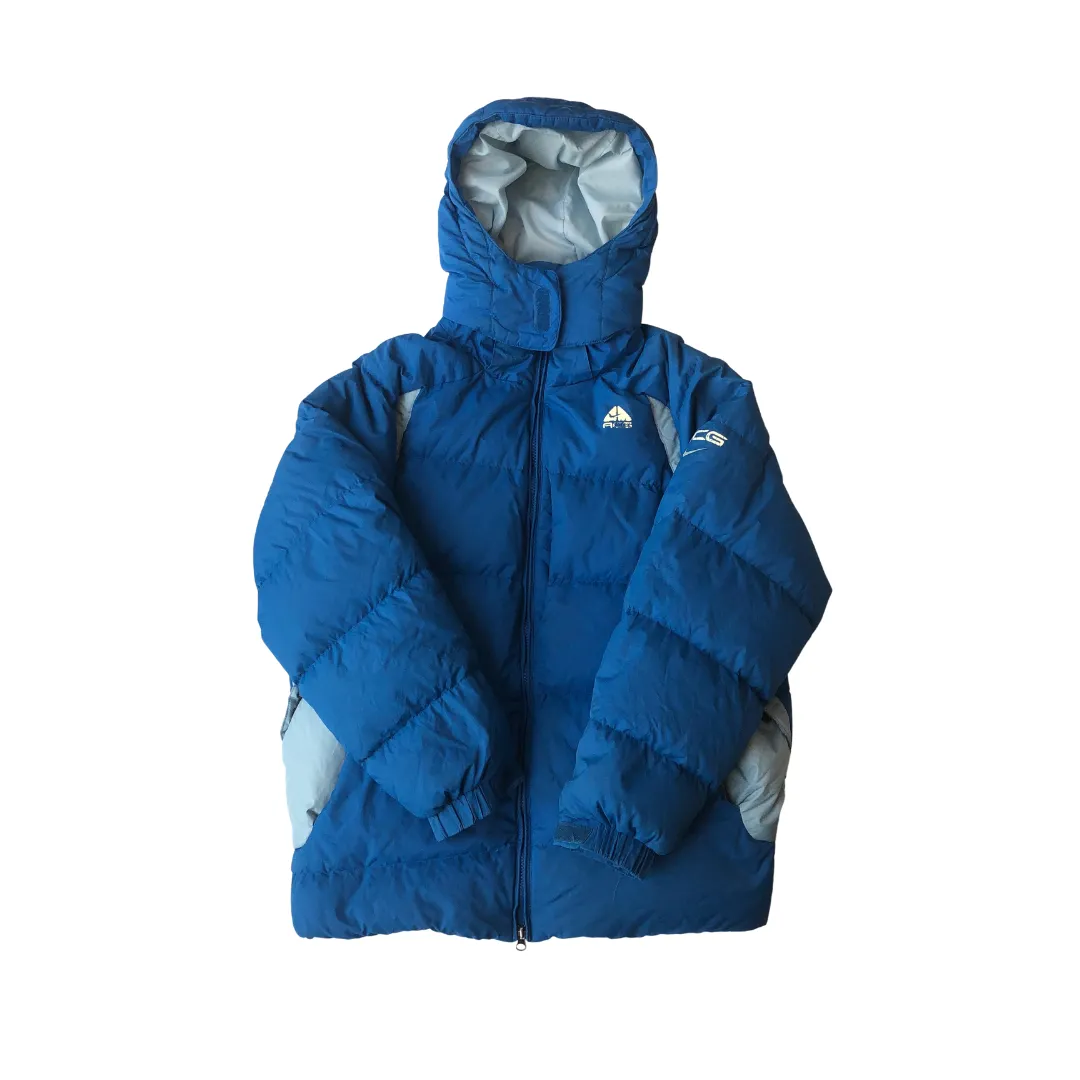 Nike ACG Vintage Blue Down Puffer Jacket Large