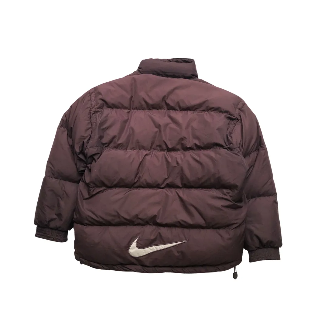 Nike Vintage 1990s Brown Down Puffer Jacket Large