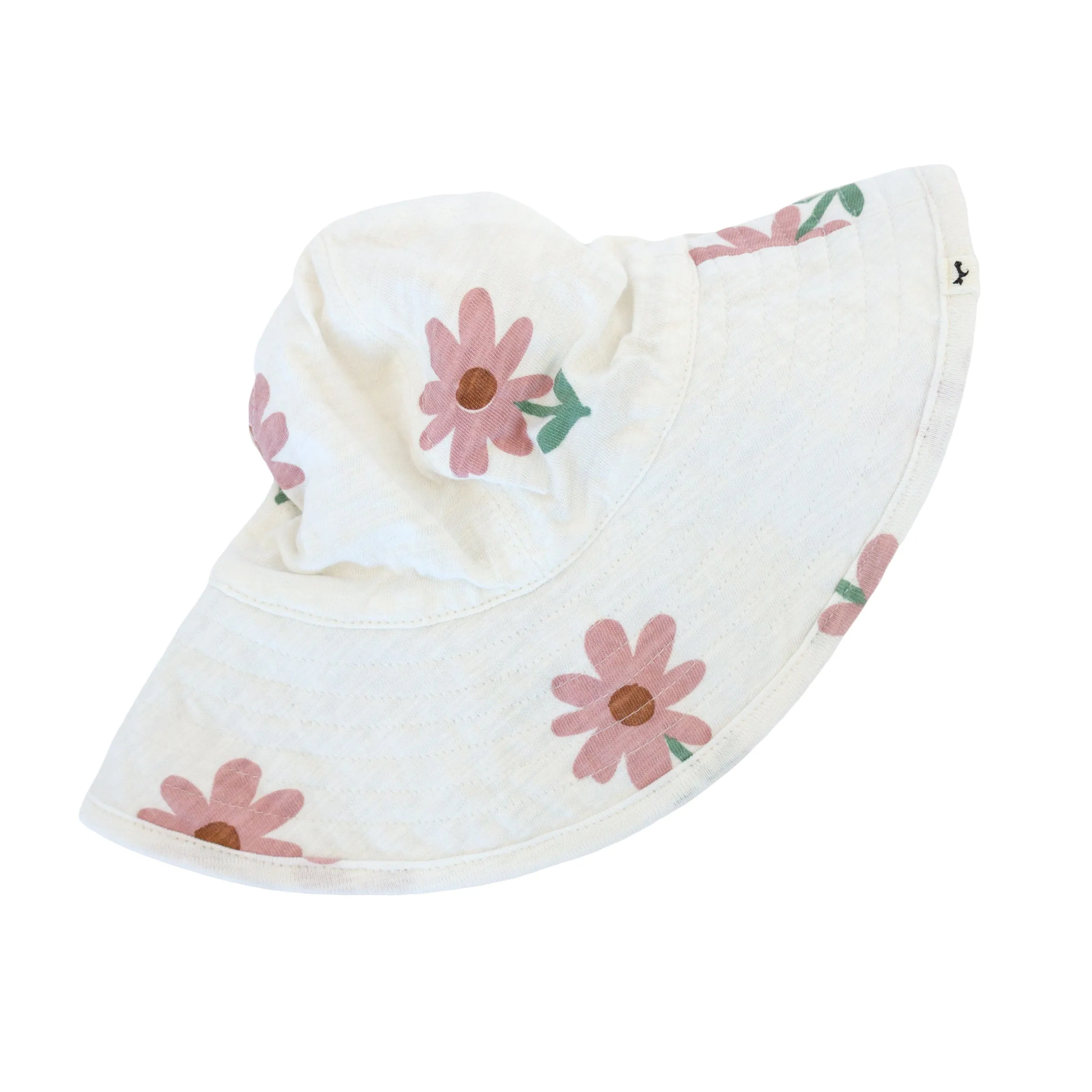 oh baby! Sun Hat Cotton - Picking Daisies Print - Oyster