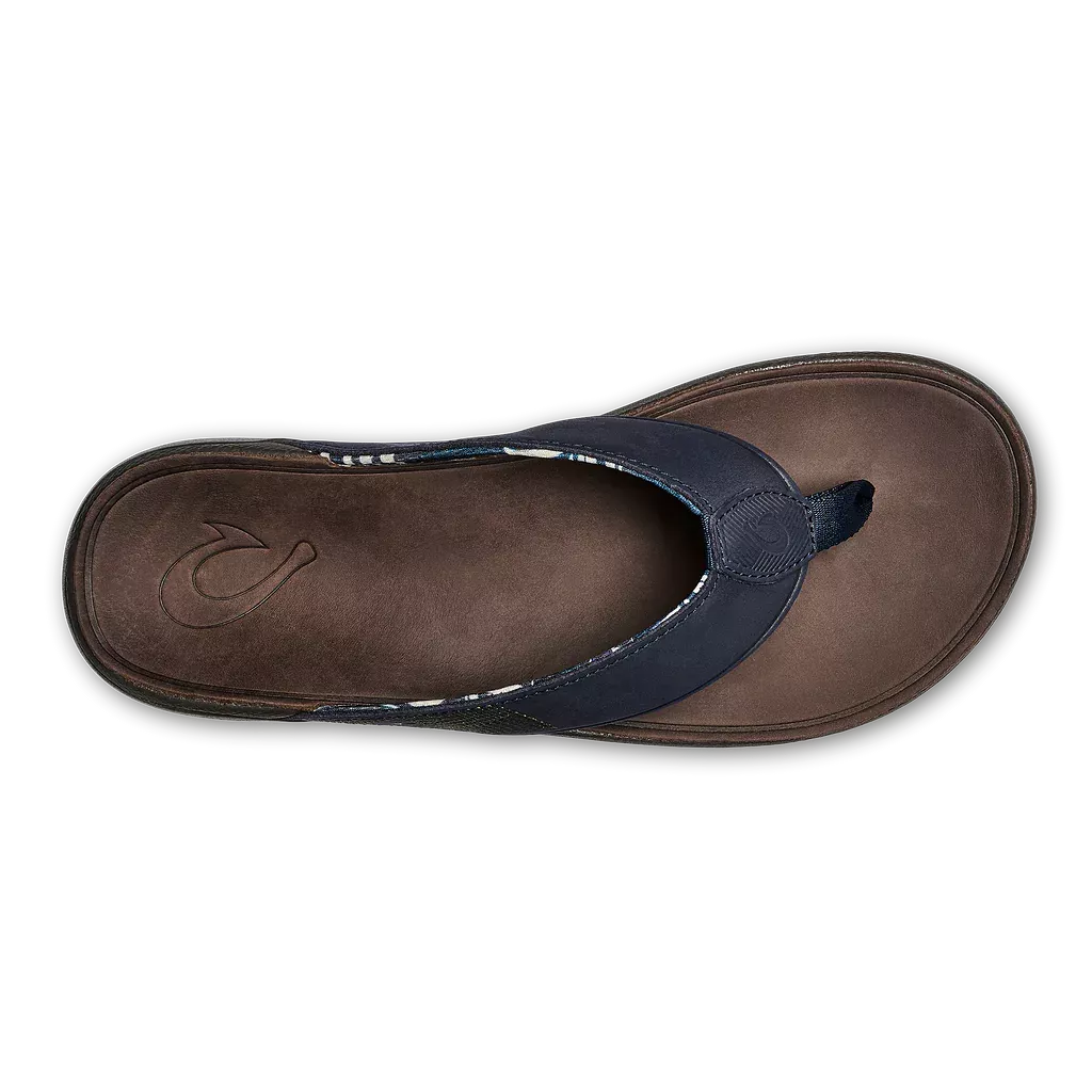 Olukai Men's Tuahine - Trench Blue/Dark Wood