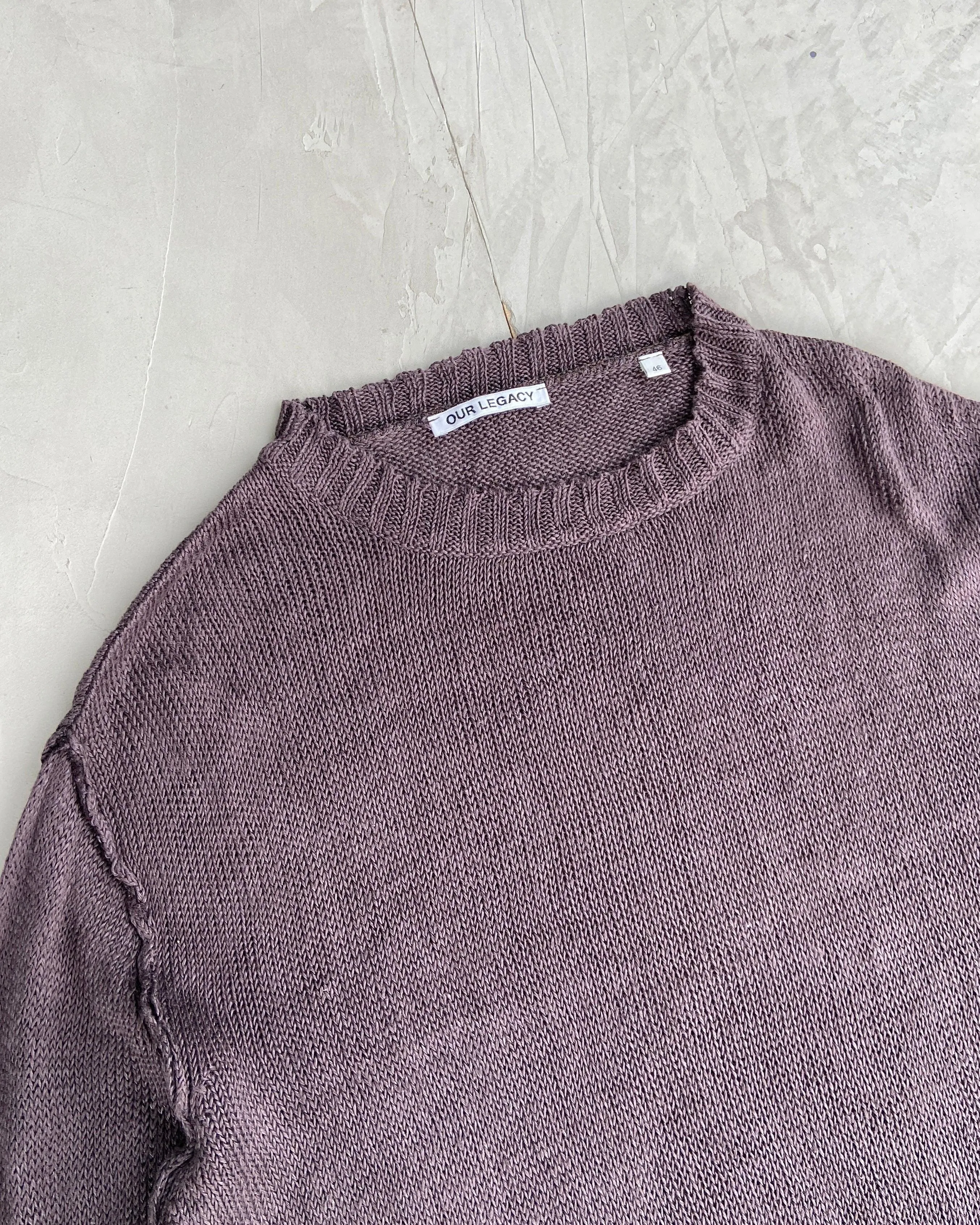 OUR LEGACY BROWN KNIT SWEATSHIRT - L