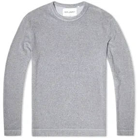 Our Legacy Long Sleeve TeeWashed Light Grey Plain Frot