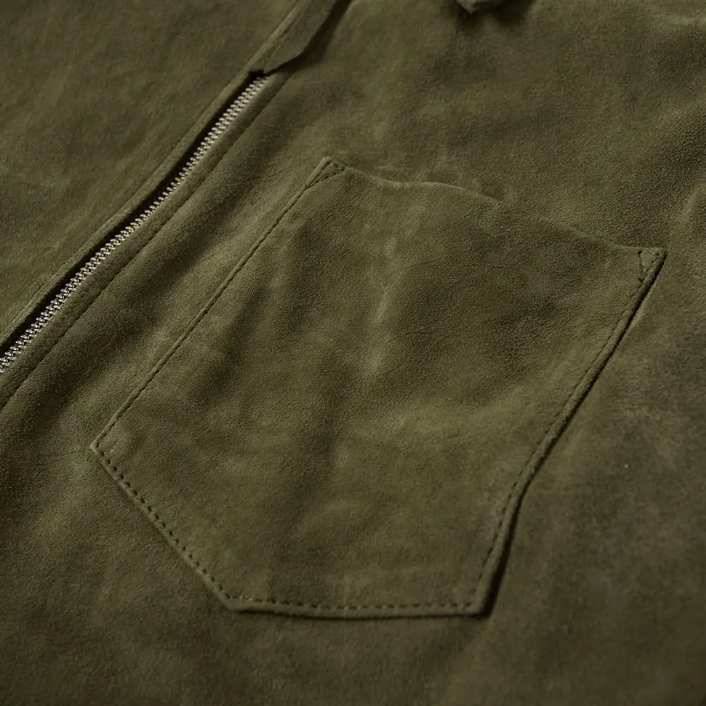 Our Legacy Suede Zip ShirtBirch