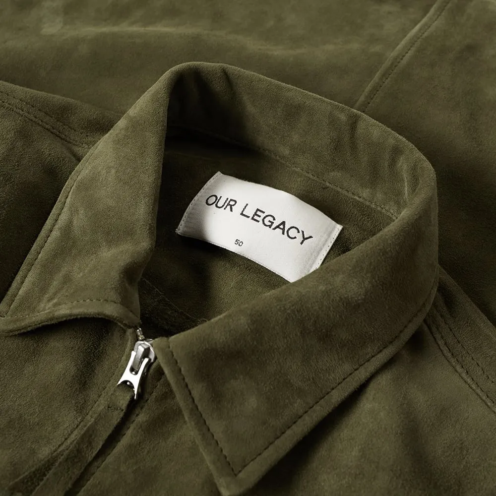 Our Legacy Suede Zip ShirtBirch