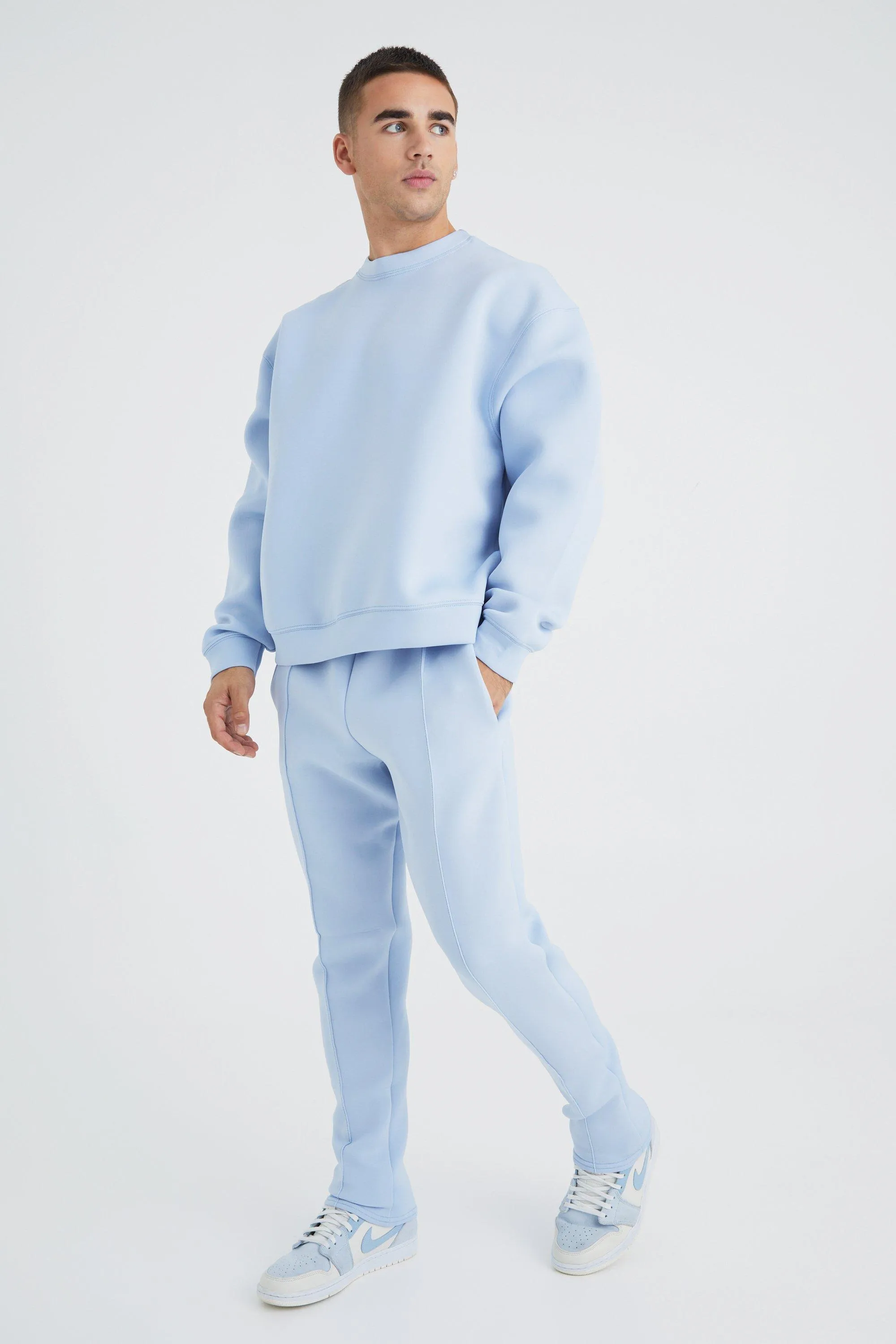 Oversized Boxy Bonded Scuba Sweater Tracksuit