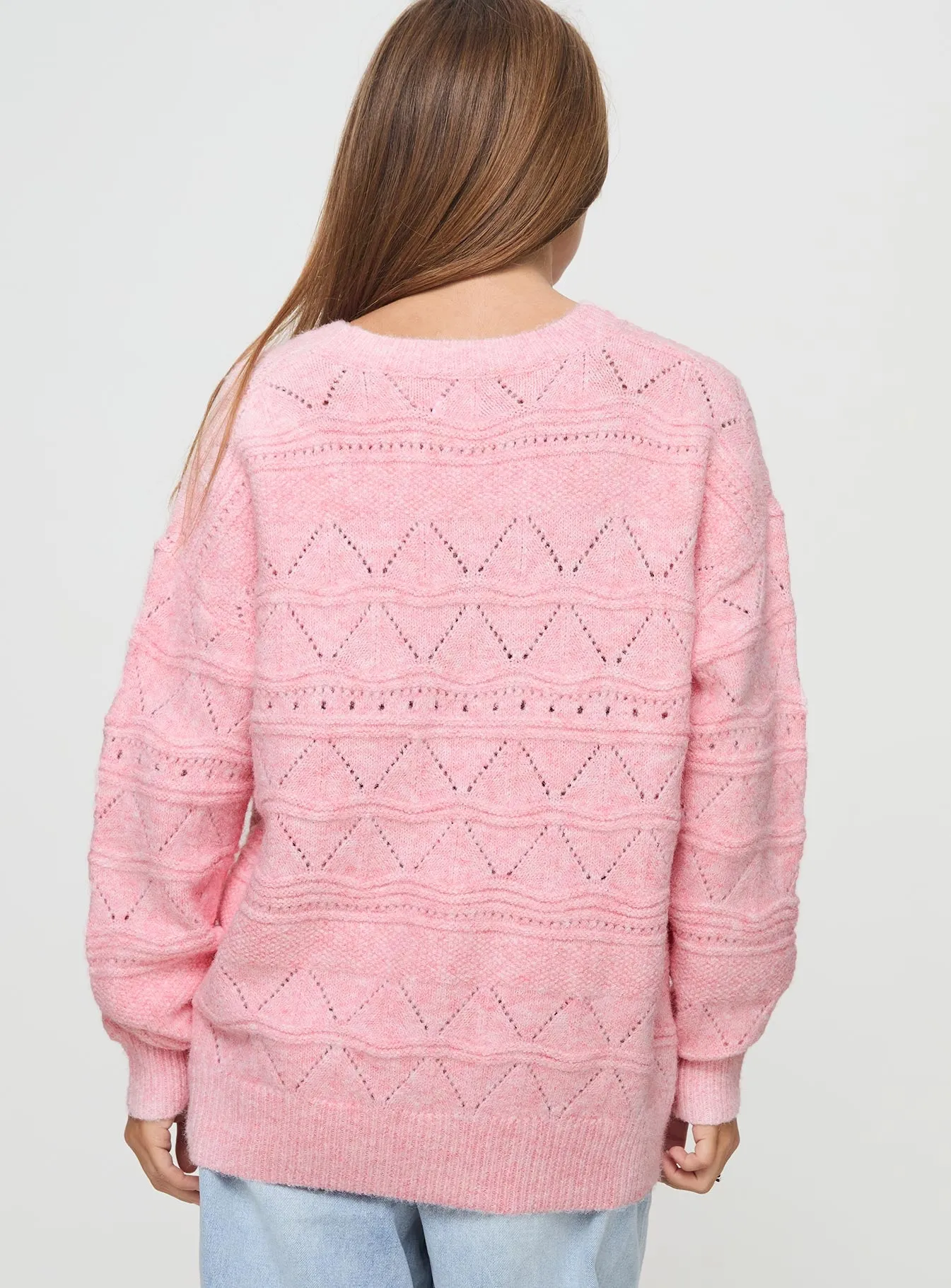 Pierce Pointelle Sweater Blush