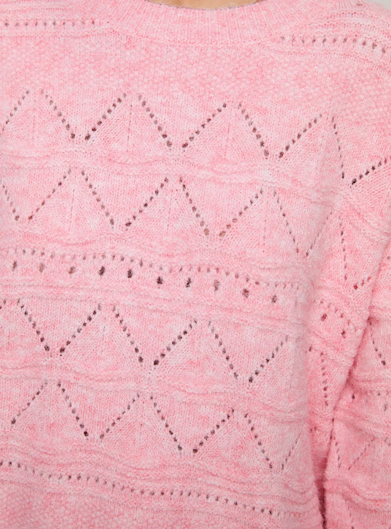 Pierce Pointelle Sweater Blush