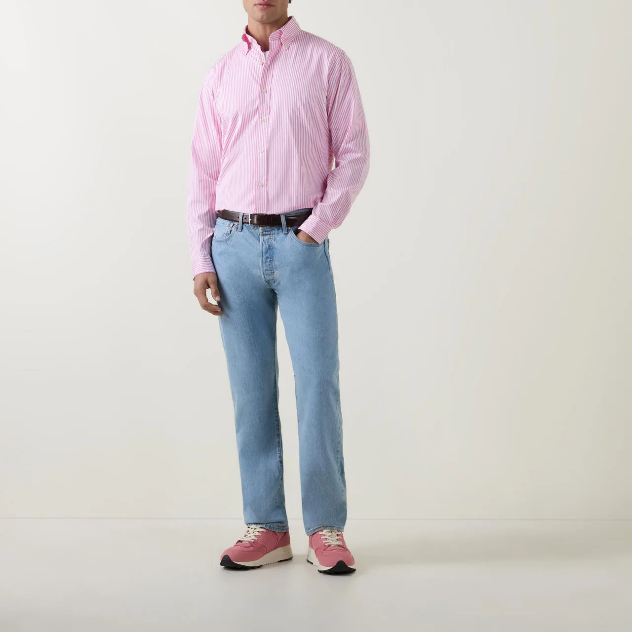 POLO RALPH LAUREN Classic Striped Shirt - Pink