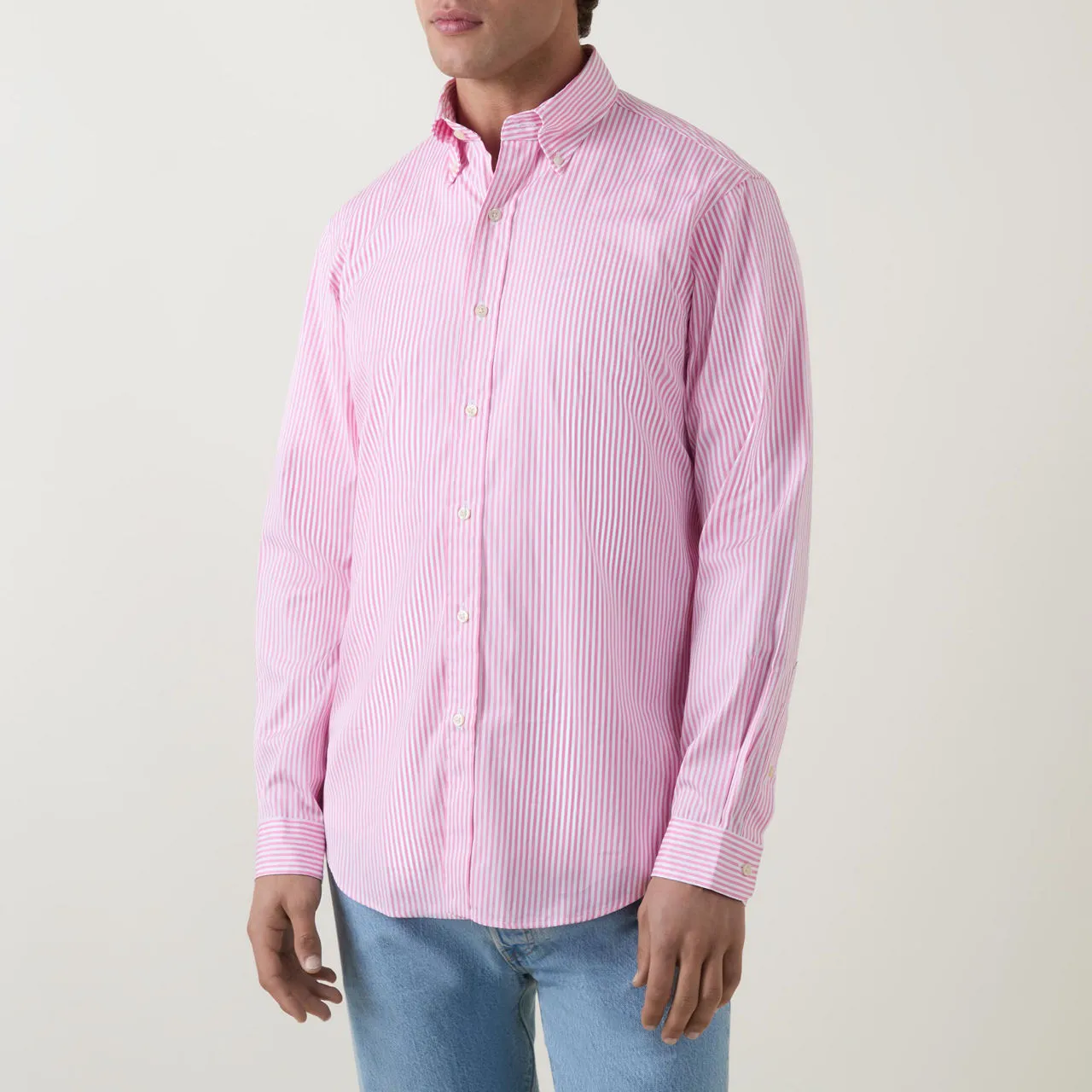 POLO RALPH LAUREN Classic Striped Shirt - Pink