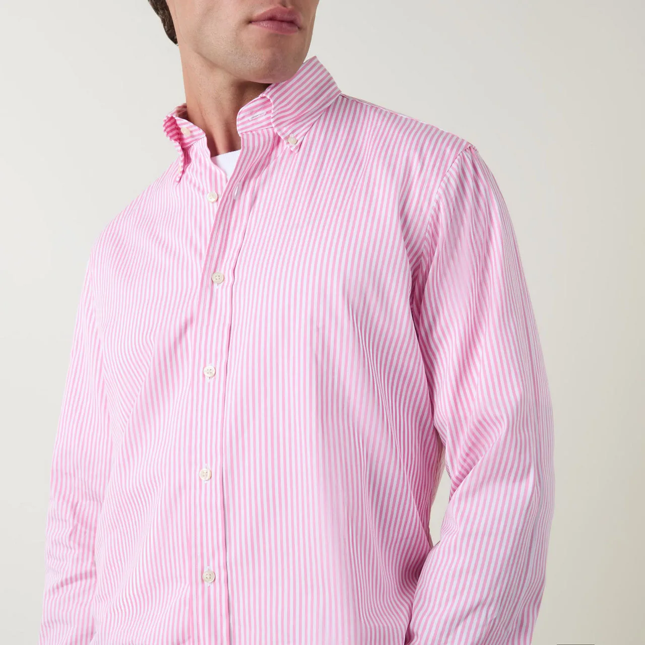 POLO RALPH LAUREN Classic Striped Shirt - Pink