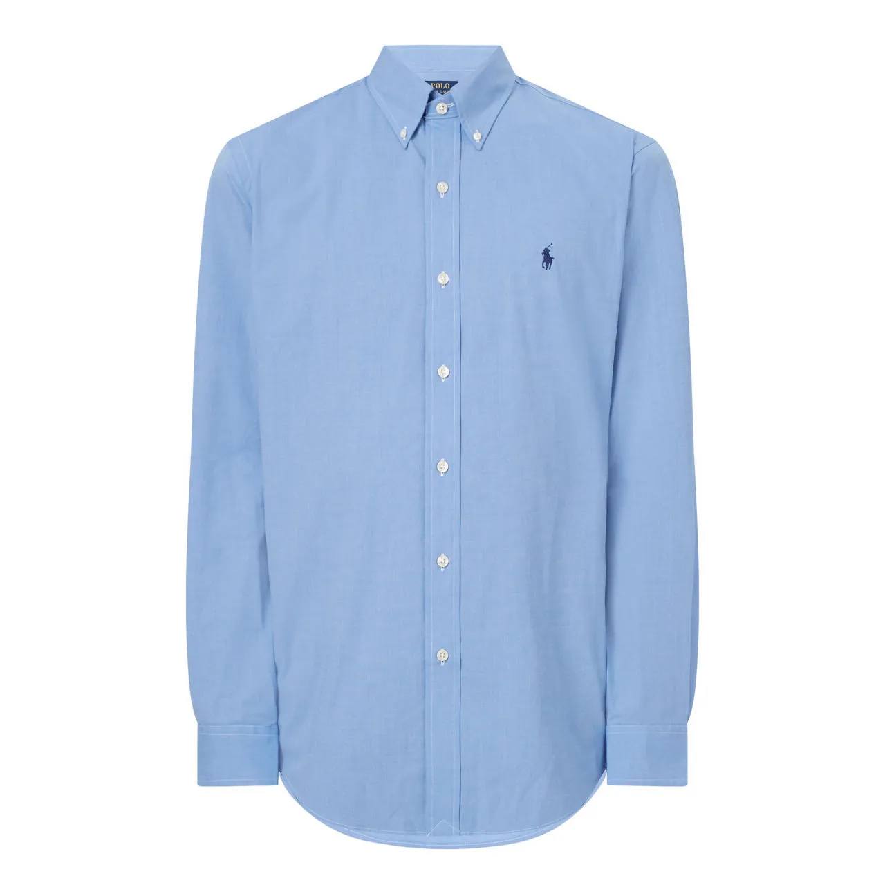 POLO RALPH LAUREN End On End Poplin Logo Shirt - Blue