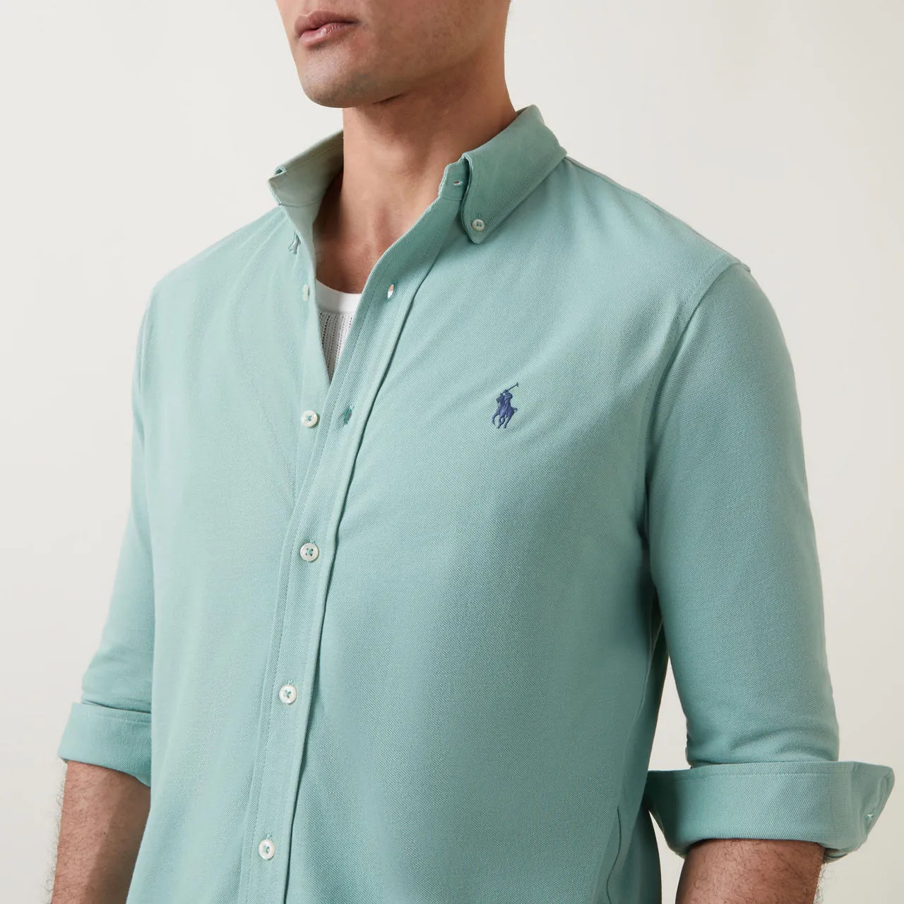 POLO RALPH LAUREN Featherweight Logo Shirt - Mint